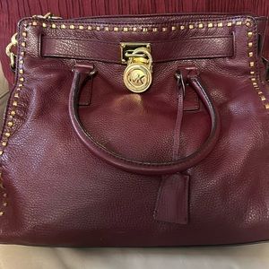Michael Kors Whipped Hamilton bag in Maroon